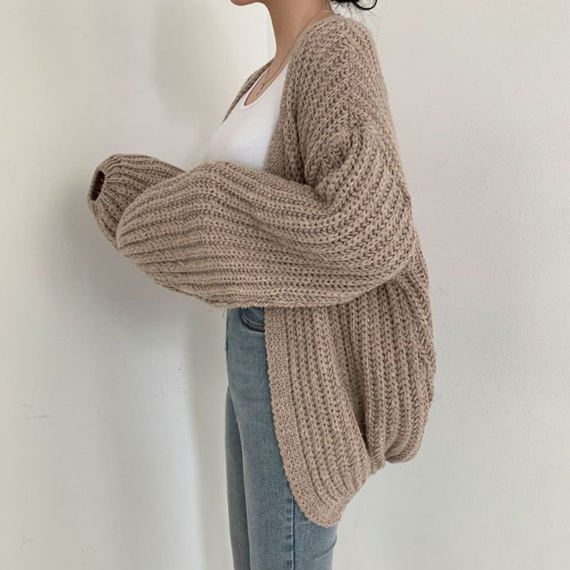 AnniesVest I Grofgebreid Oversized Vest