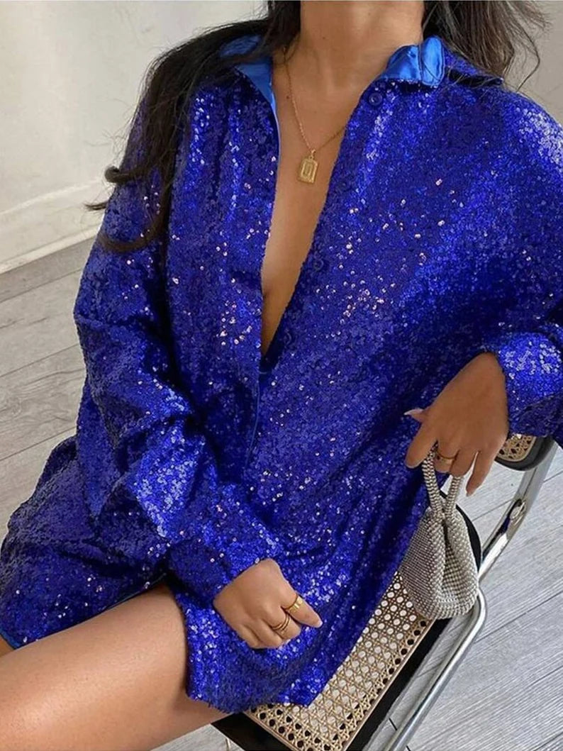 GlitteryDress™: Oversized Blouse Voor Dames