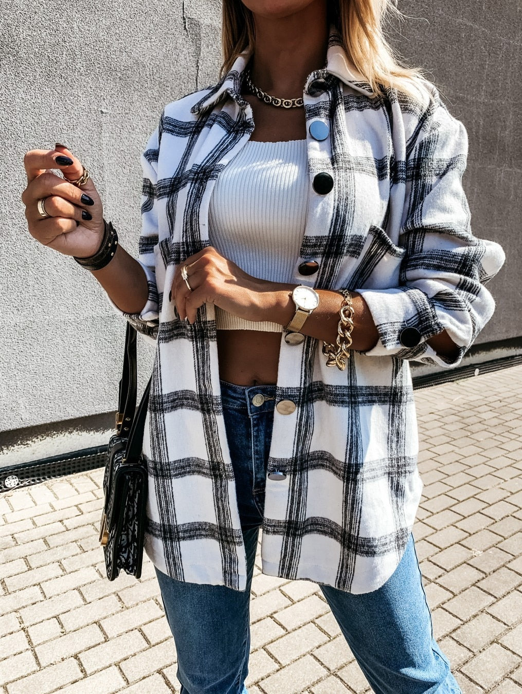MariasJacket I Geruite Jas Voor Dames