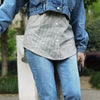 Verstelbare Laagjes Faux Shirt Blouse Verlenger | Minirok Onderrrok