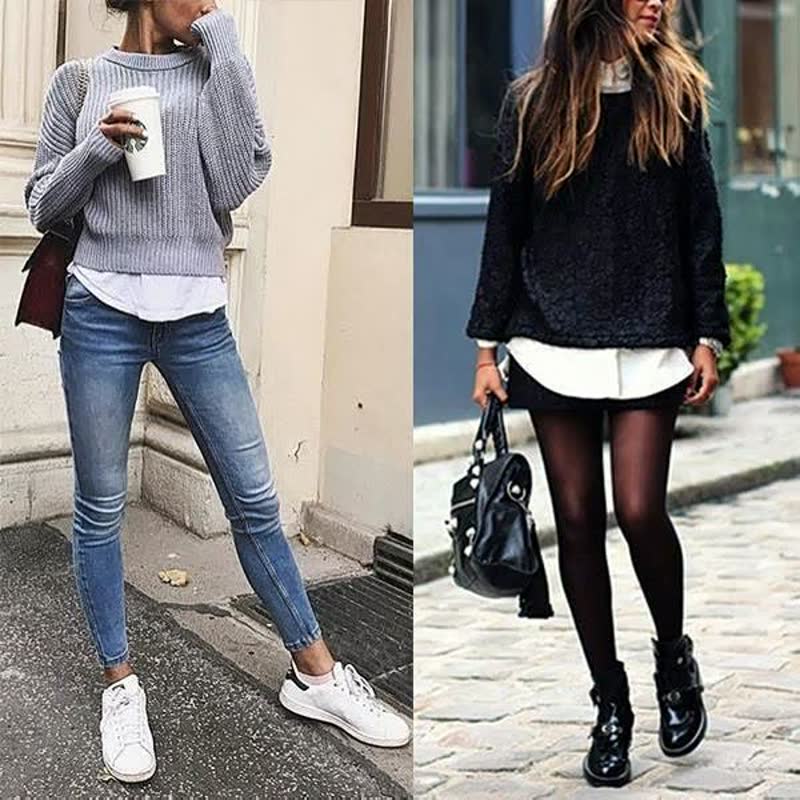 Verstelbare Laagjes Faux Shirt Blouse Verlenger | Minirok Onderrrok