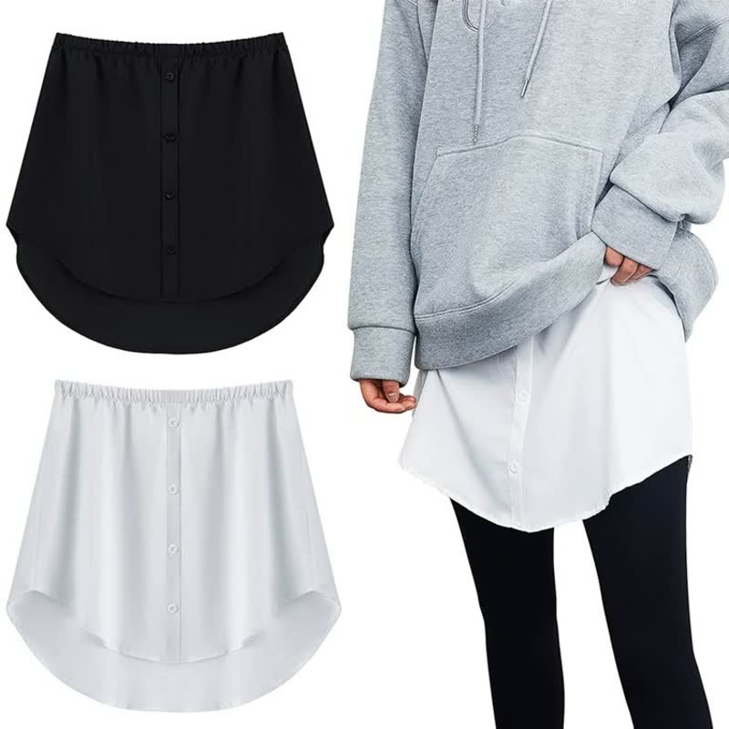 Verstelbare Laagjes Faux Shirt Blouse Verlenger | Minirok Onderrrok