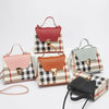 Women Plaid Leather Handbags | Large Crossbody Bag For Women